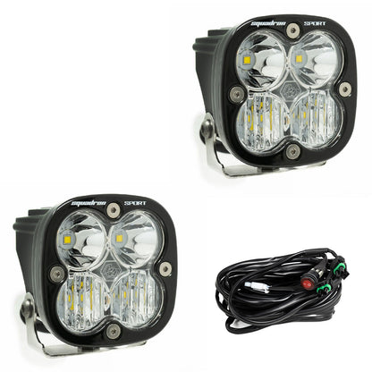 Squadron Sport Black LED Auxiliary Light Pod Pair - Clear